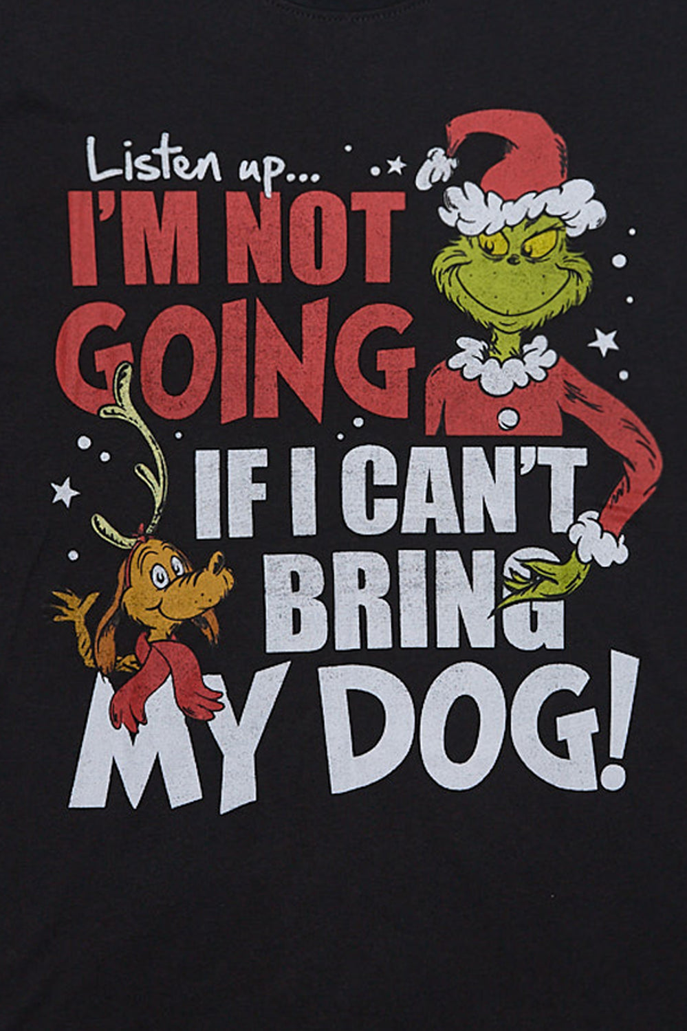 T-shirt coupe boyfriend imprimé The Grinch Bring My Dog T-shirt coupe boyfriend imprimé The Grinch Bring My Dog