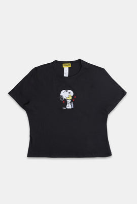 Snoopy & Woodstock Embroidered Baby Tee