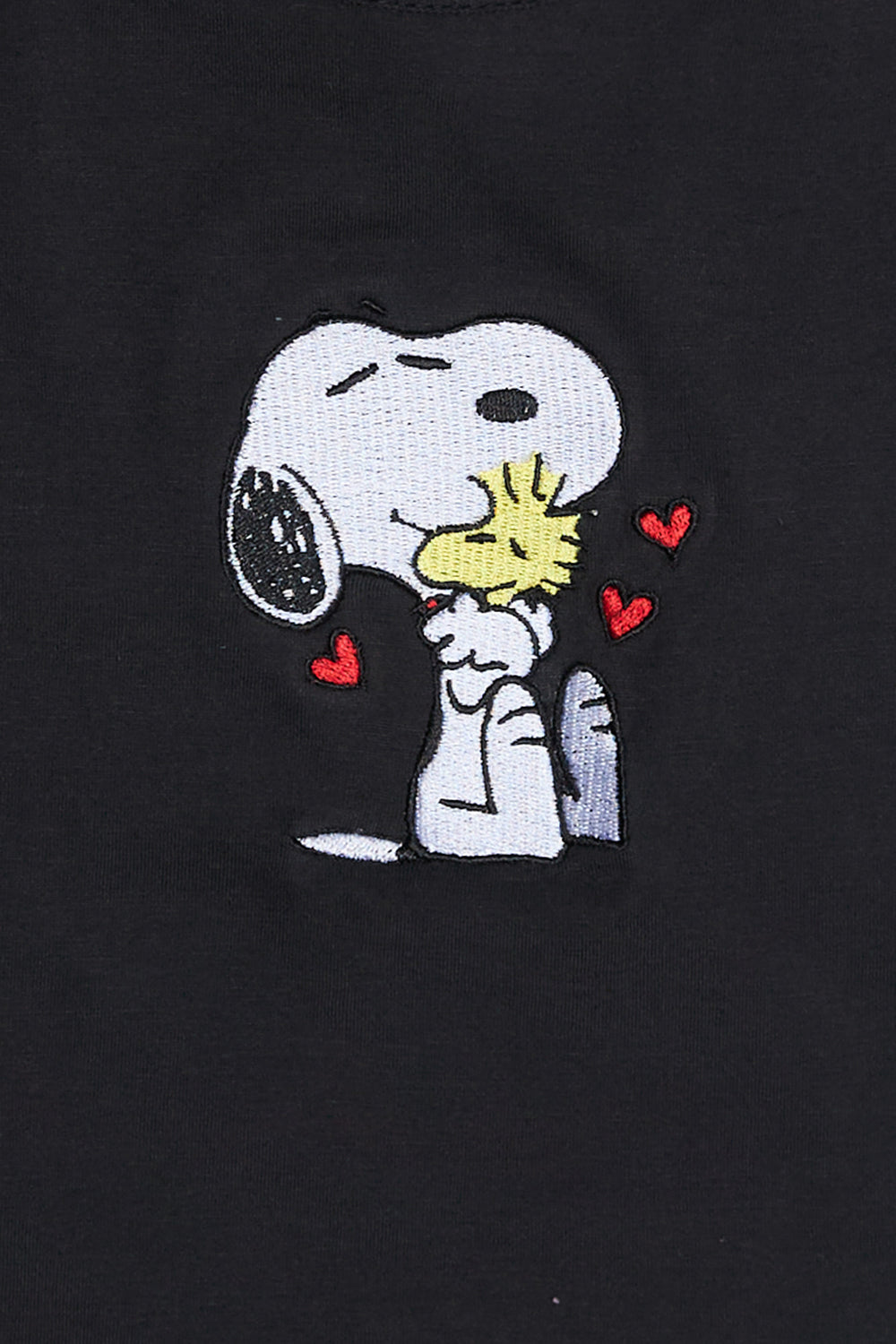 Snoopy & Woodstock Embroidered Baby Tee Snoopy & Woodstock Embroidered Baby Tee