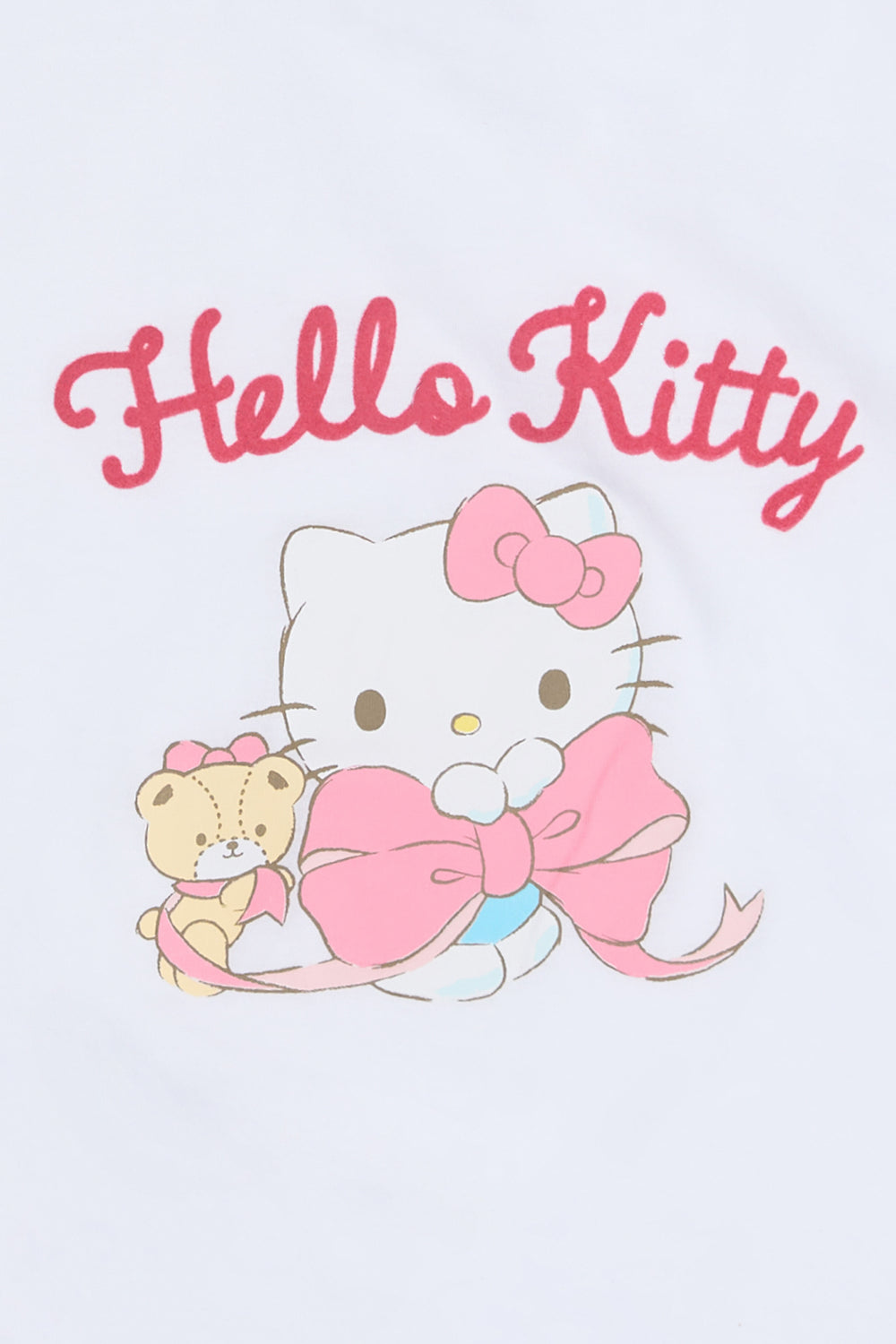 Hello Kitty Bow Graphic Baby Tee Hello Kitty Bow Graphic Baby Tee