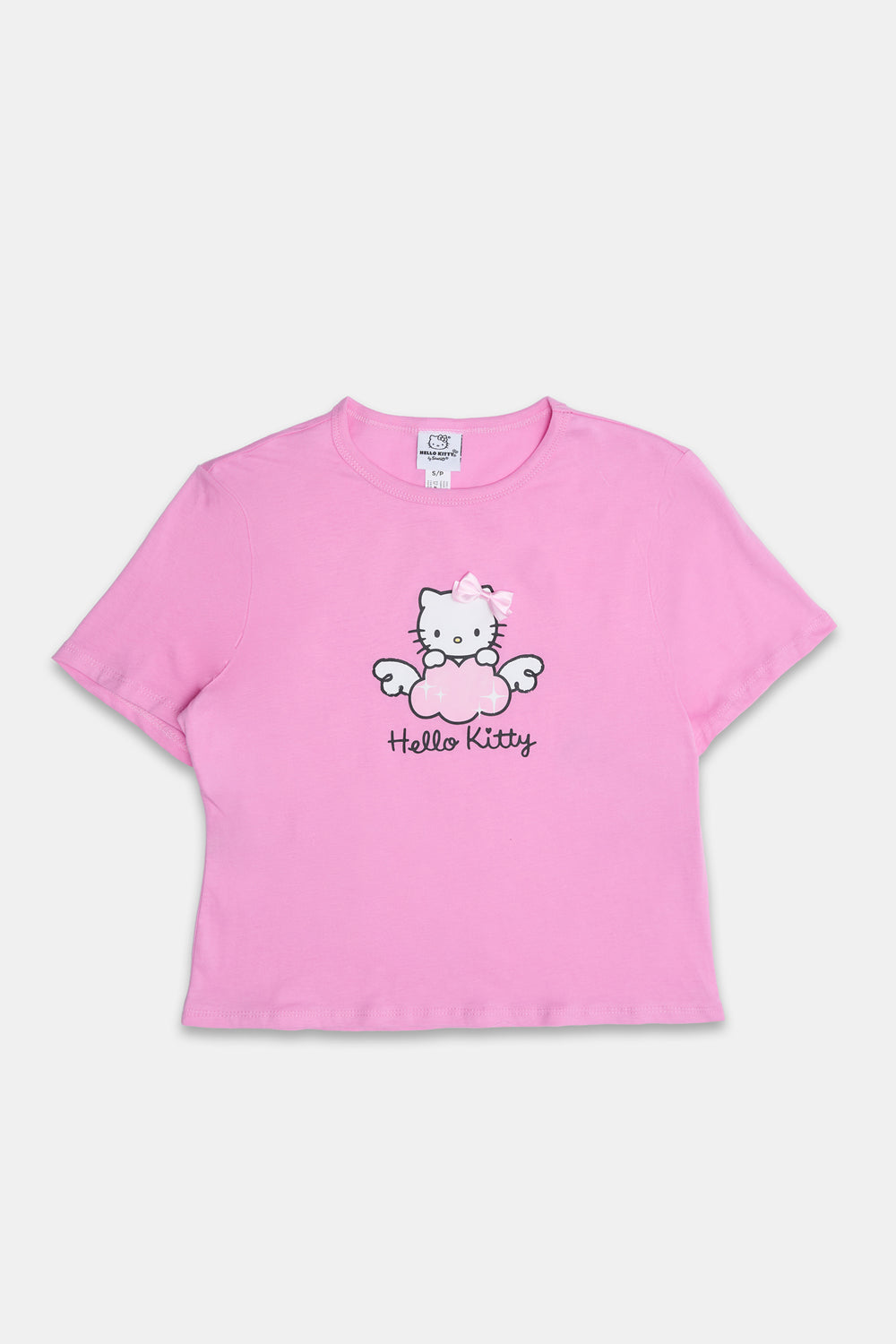 Hello Kitty Satin Bow Graphic Baby Tee Hello Kitty Satin Bow Graphic Baby Tee