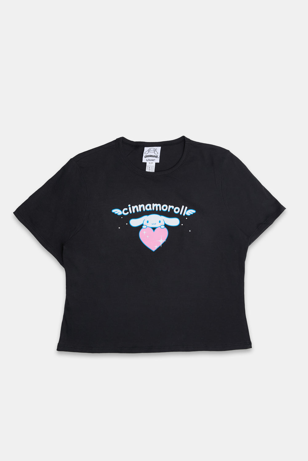 Cinnamoroll Heart Graphic Baby Tee Cinnamoroll Heart Graphic Baby Tee