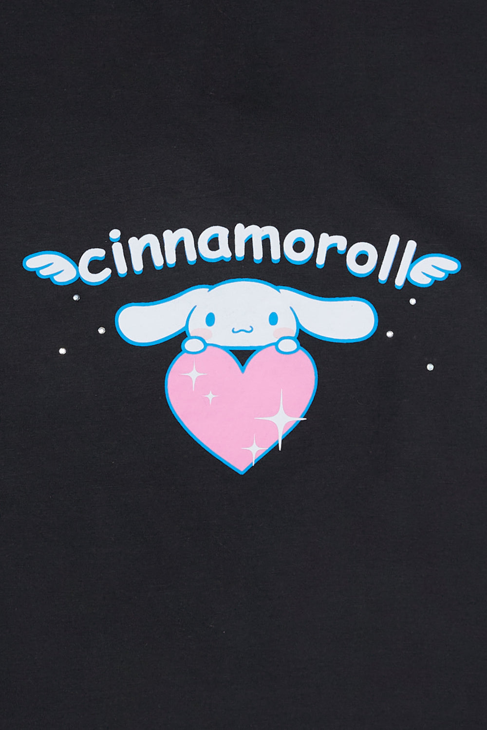 Cinnamoroll Heart Graphic Baby Tee Cinnamoroll Heart Graphic Baby Tee