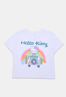 Hello Kitty Car Graphic Boxy Cropped Tee