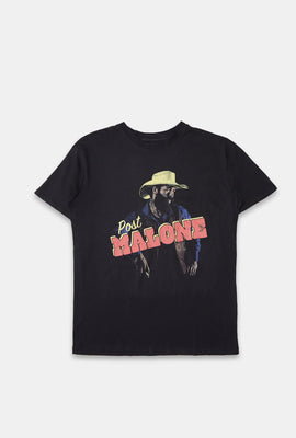 T-shirt coupe boyfriend imprimé Post Malone femme