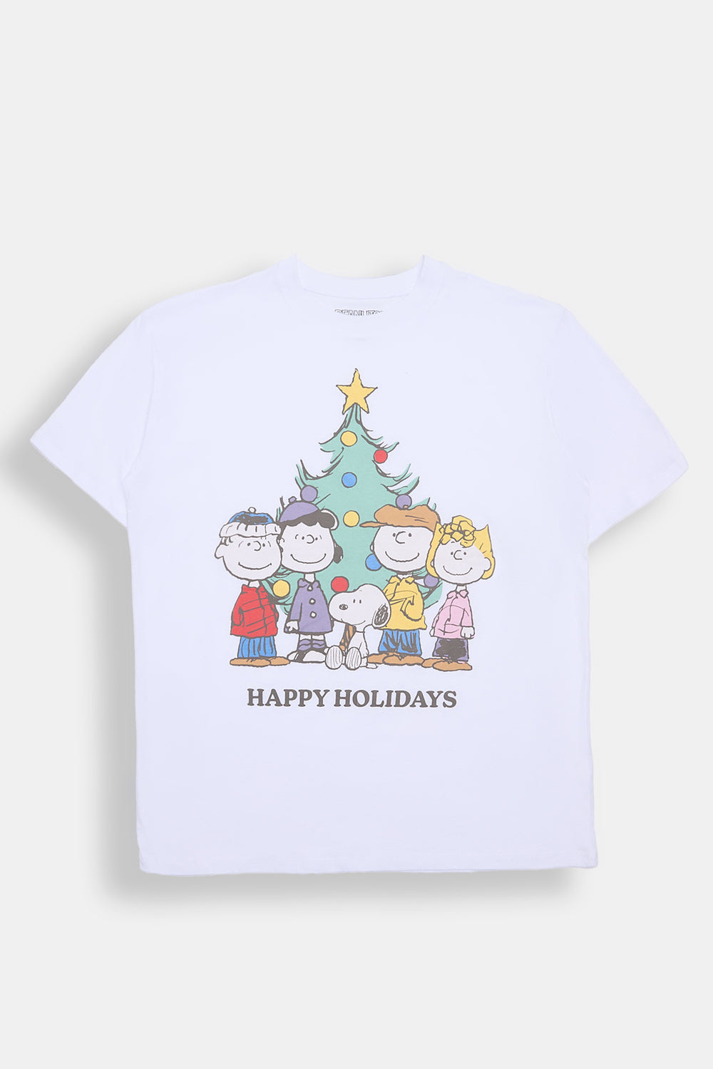 Peanuts Happy Holidays Graphic Boyfriend Tee Peanuts Happy Holidays Graphic Boyfriend Tee