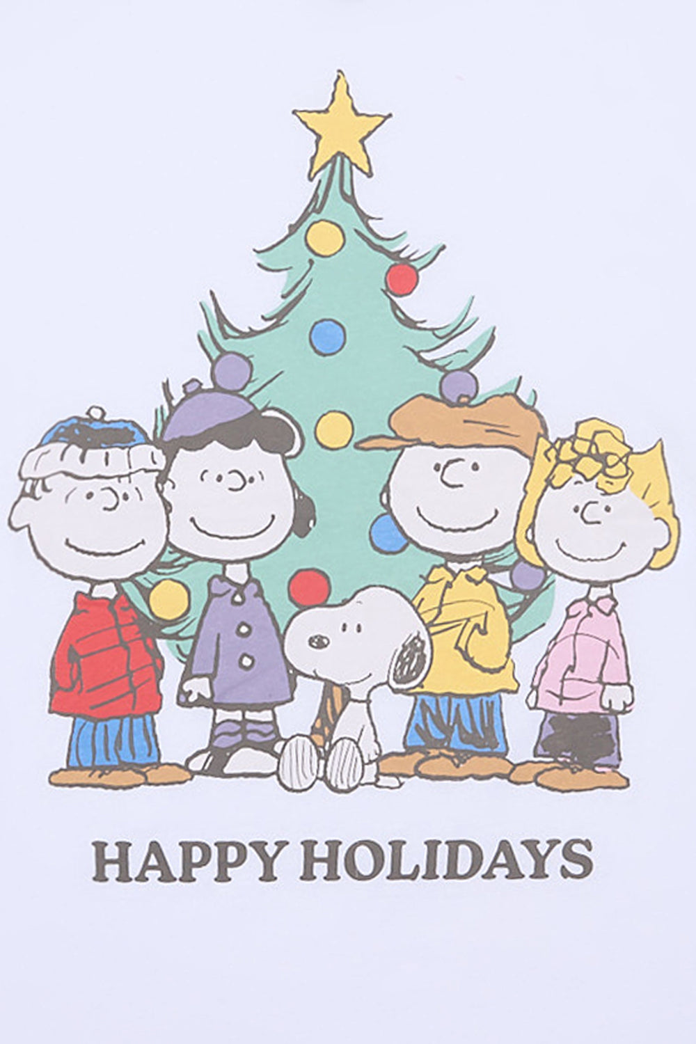 Peanuts Happy Holidays Graphic Boyfriend Tee Peanuts Happy Holidays Graphic Boyfriend Tee