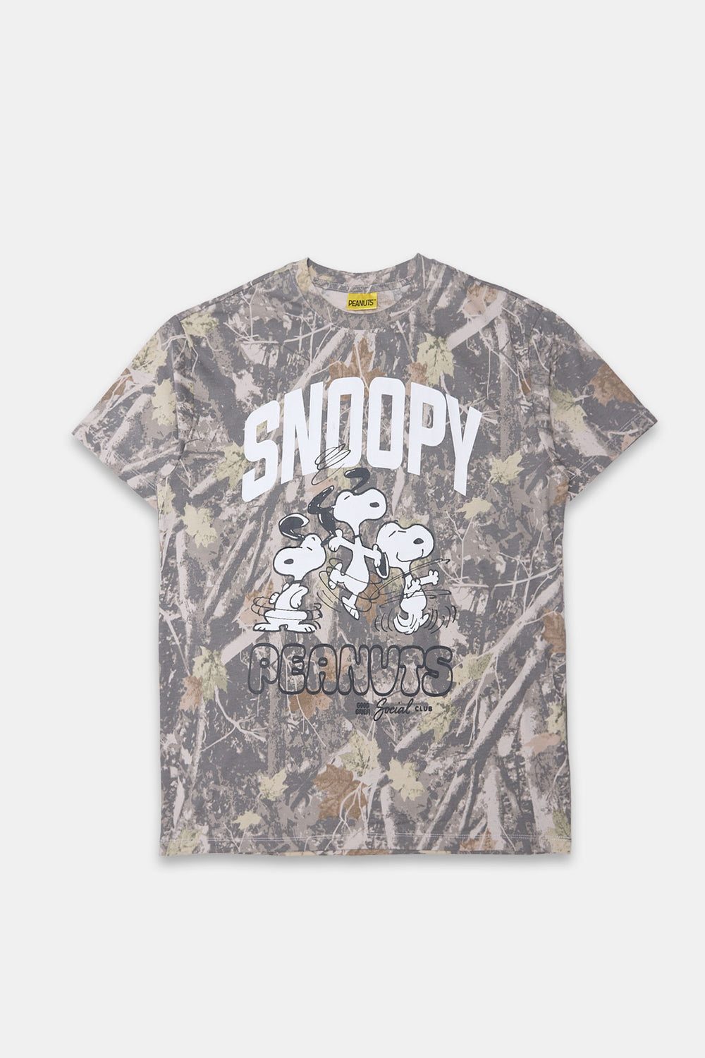 Peanuts Snoopy Tree Camo Boyrfiend Tee T-shirt coupe boyfriend camouflage arbres Peanuts Snoopy - West49