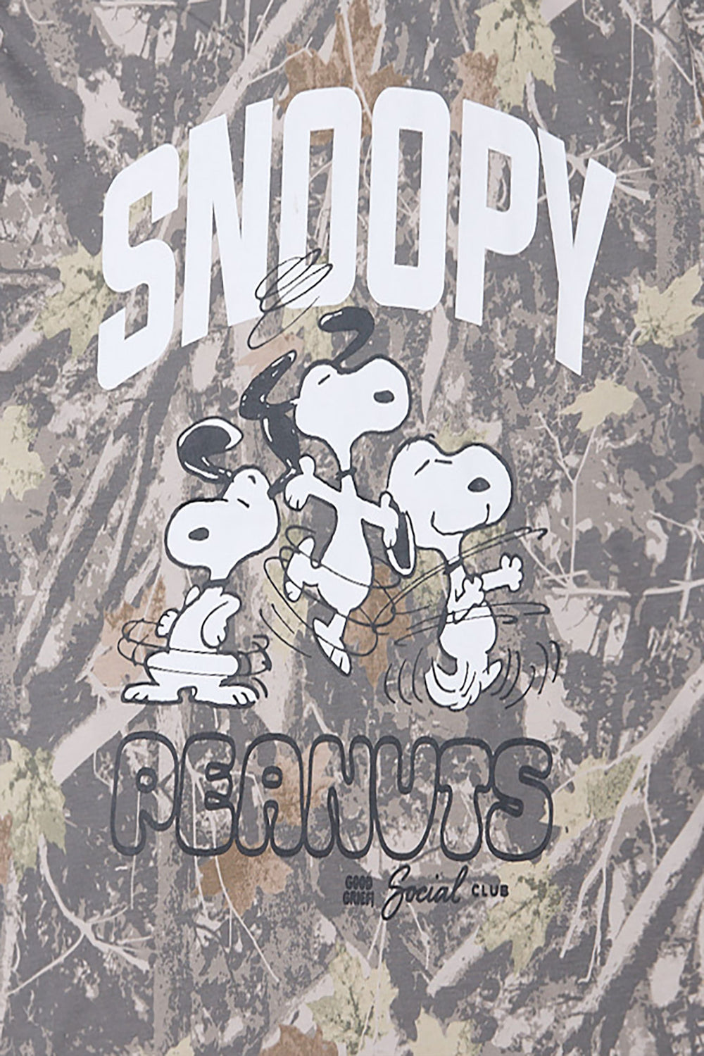 Peanuts Snoopy Tree Camo Boyrfiend Tee T-shirt coupe boyfriend camouflage arbres Peanuts Snoopy - West49