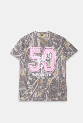 T-shirt coupe boyfriend camouflage arbres Peanuts 50