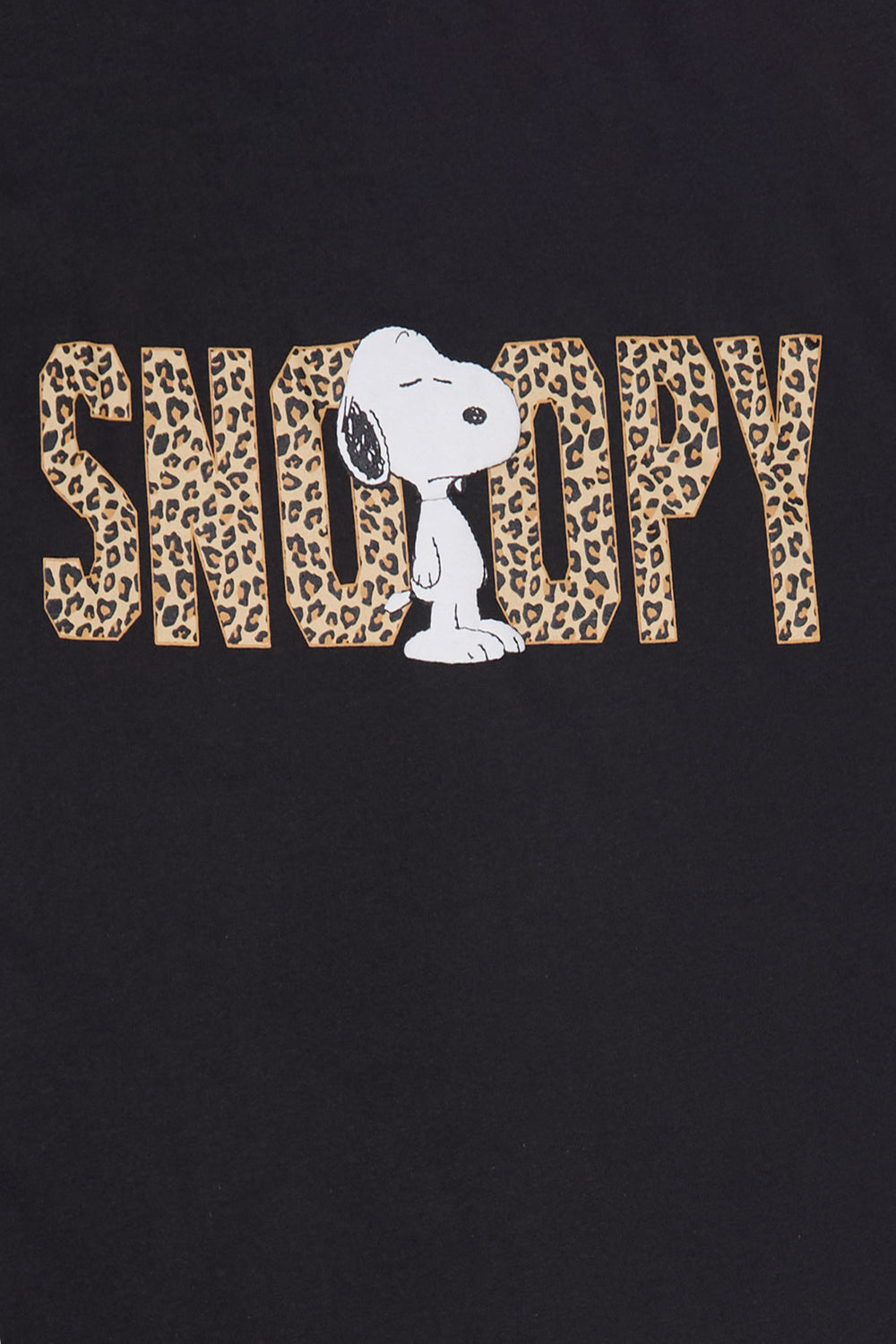 T-shirt coupe boyfriend imprimé léopard Snoopy T-shirt coupe boyfriend imprimé léopard Snoopy - West49