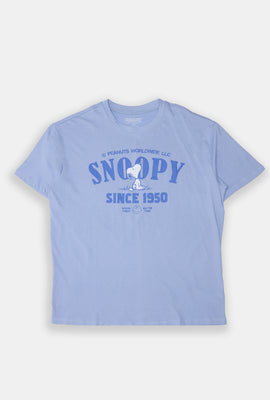 T-shirt coupe boyfriend imprimé Snoopy Since 1950