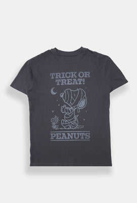 T-shirt coupe boyfriend imprimé Trick Or Treat! Peanuts