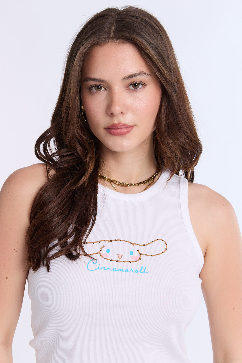 Camisole côtelée à col montant Cinnamoroll Camisole côtelée à col montant Cinnamoroll - West49