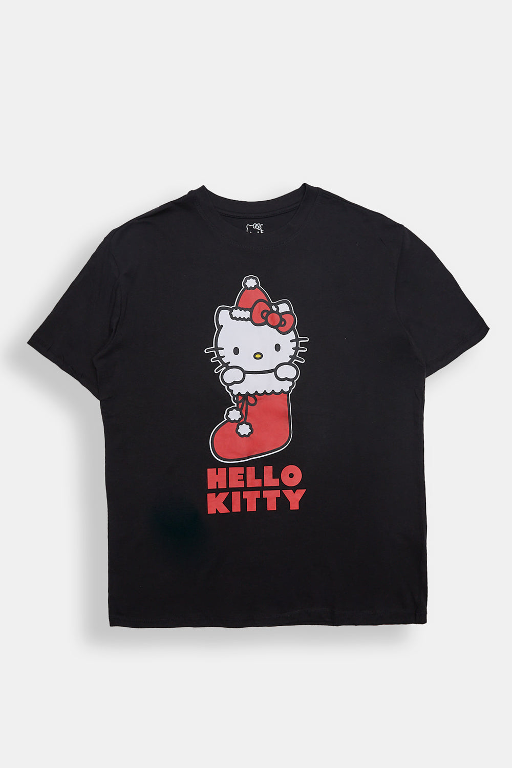 T-shirt coupe boyfriend imprimé bas de Noël Hello Kitty T-shirt coupe boyfriend imprimé bas de Noël Hello Kitty