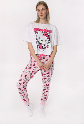 Womens Hello Kitty Pajama Jogger Set