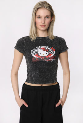 T-Shirt Court Imprimé Racing Hello Kitty Femme