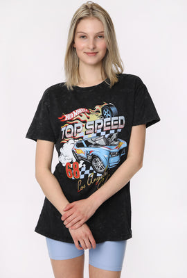T-Shirt Surdimensionné Imprimé Top Speed Hot Wheels Femme