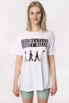 T-Shirt Surdimensionné Imprimé Abbey Road The Beatles Femme