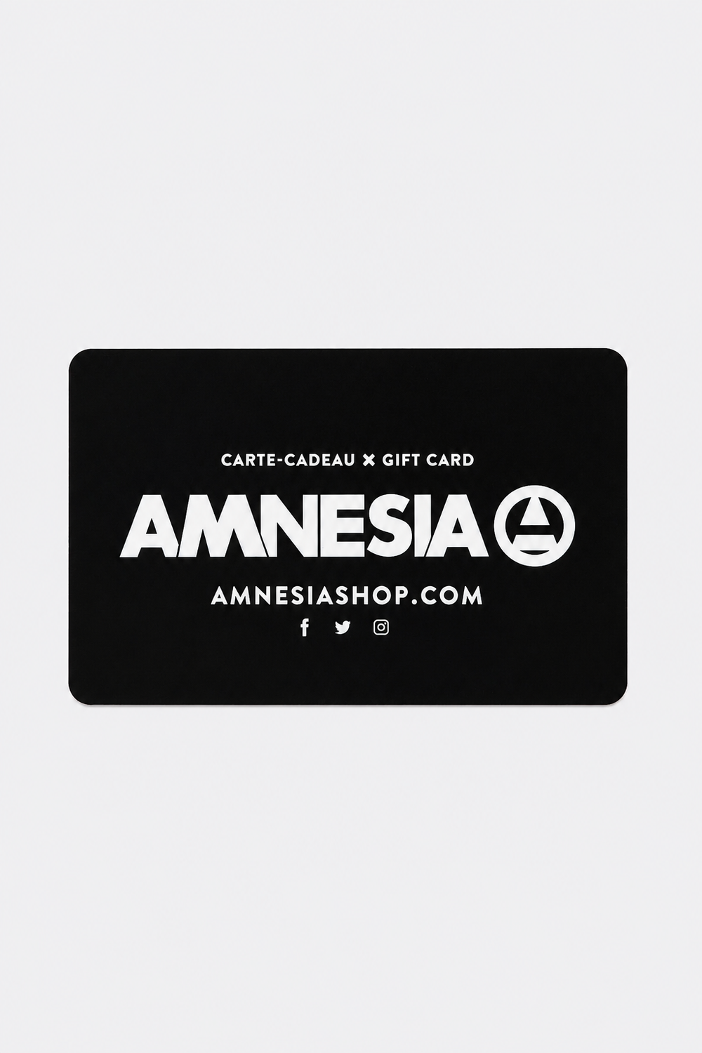 Carte Cadeau Amnesia Carte Cadeau Amnesia