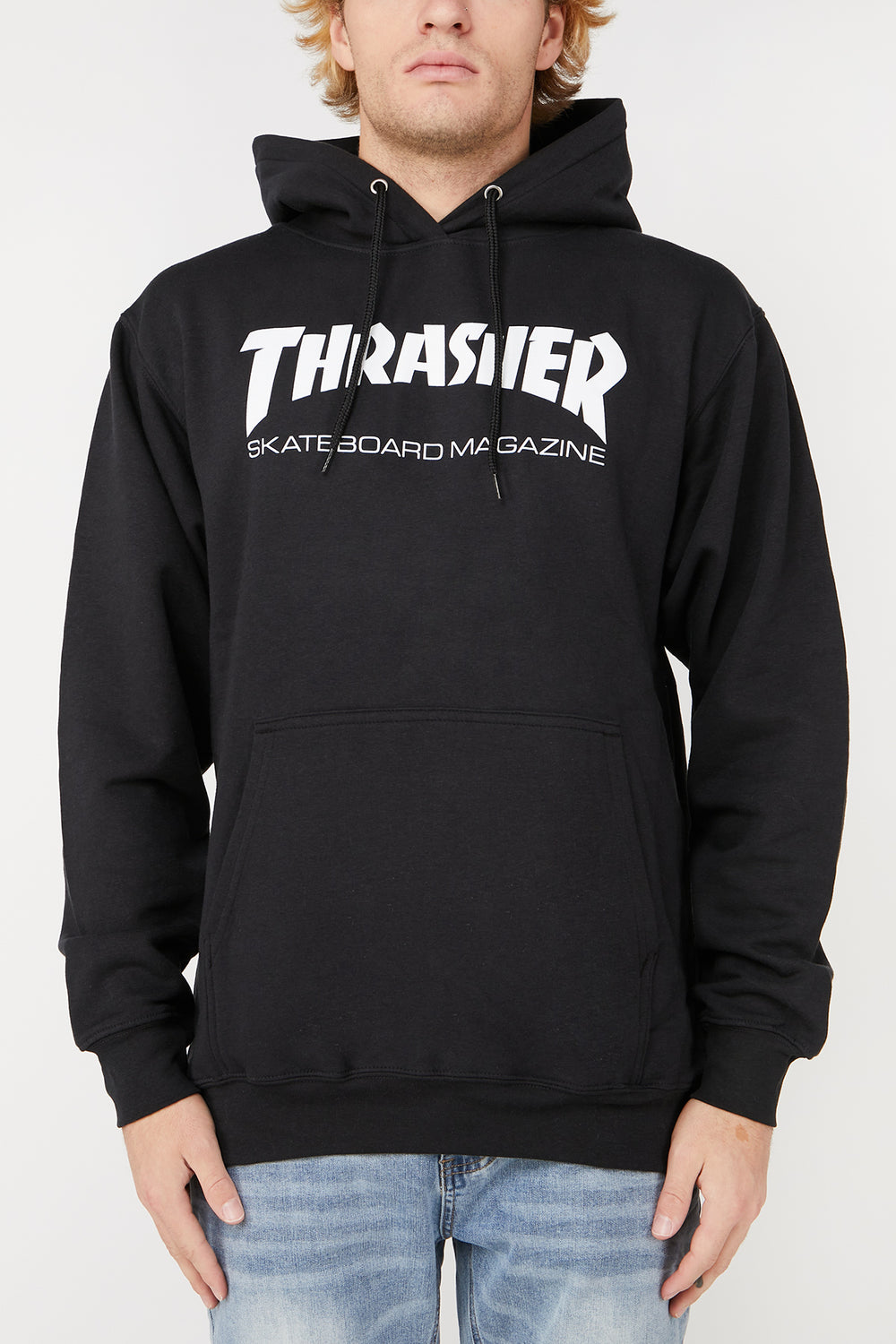 Thrasher Skateboard Magazine Black Hoodie Black