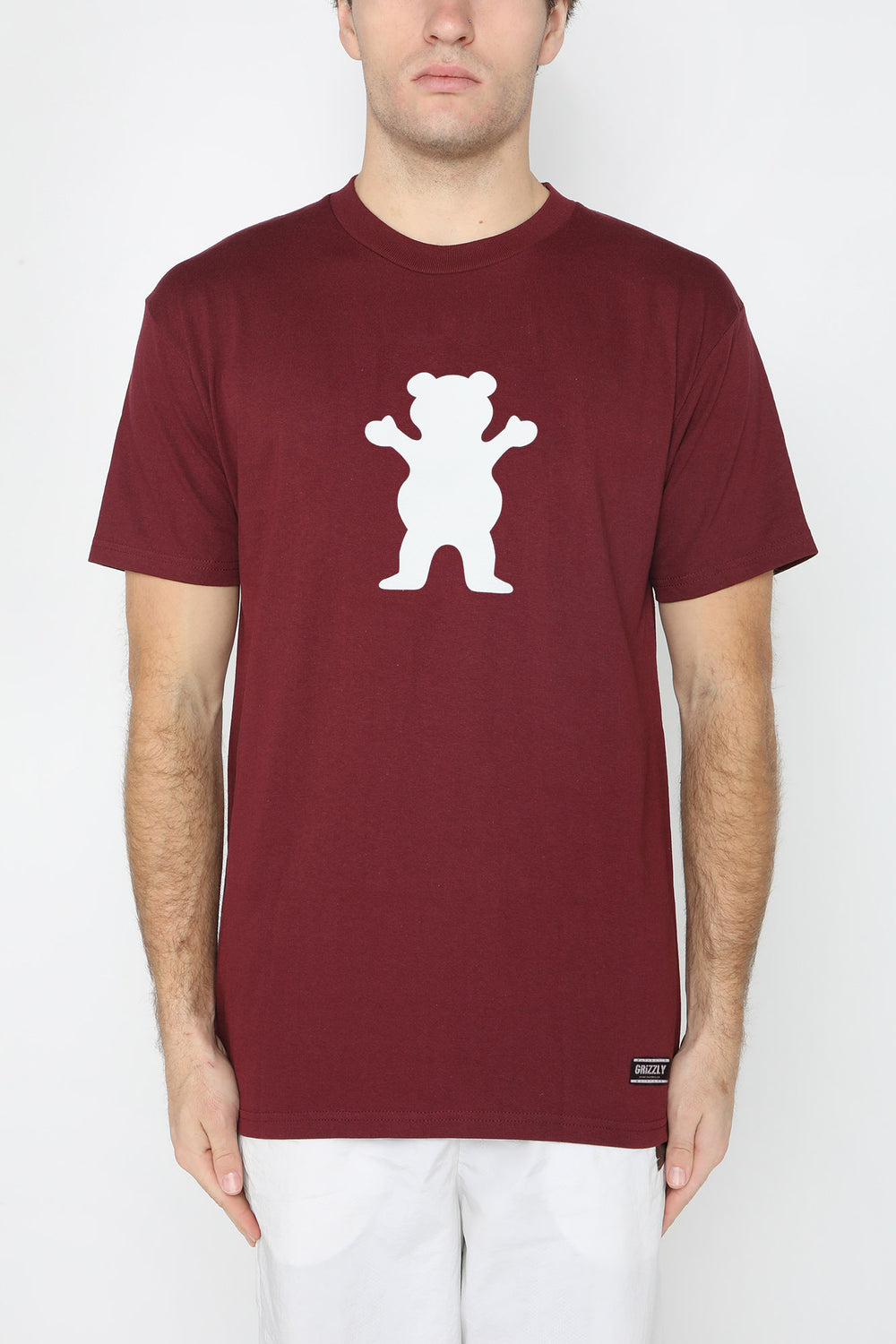 Grizzly OG Bear T-Shirt Burgundy