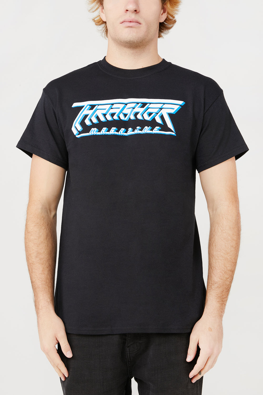 Thrasher Mens Future Logo T-Shirt Black