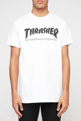 T-Shirt Blanc Thrasher Skate Mag Homme