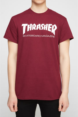 T-Shirt Bordeaux Thrasher Skate Mag Homme