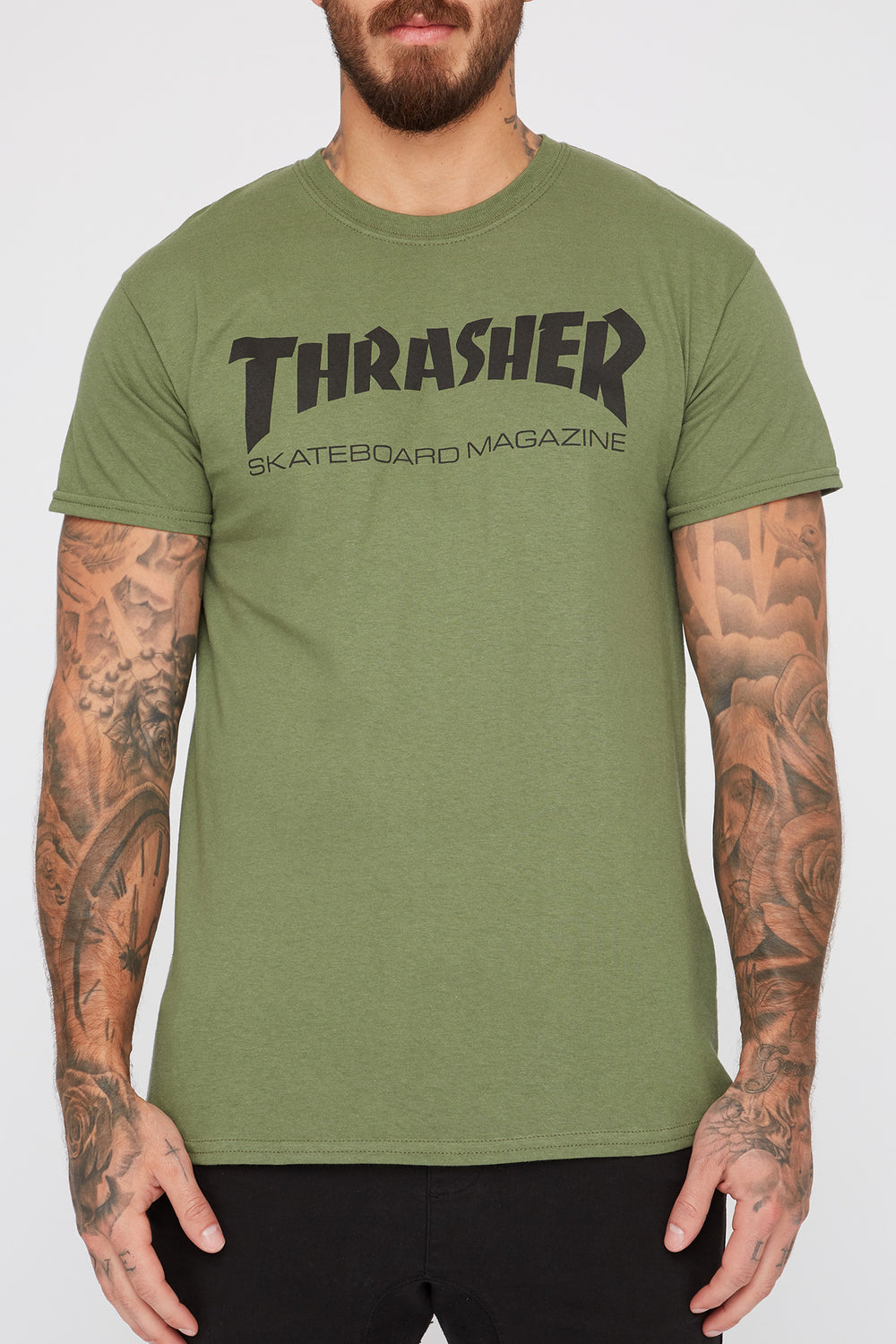 T-Shirt Vert Thrasher Skate Mag Homme T-Shirt Vert Thrasher Skate Mag Homme