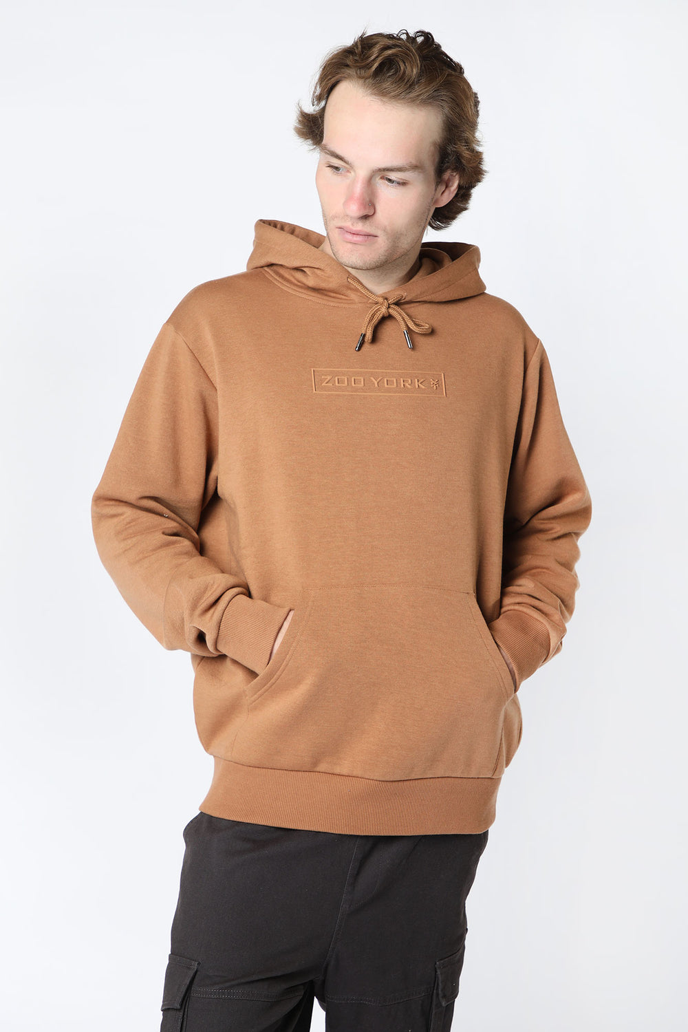 Haut à Capuchon Logo Zoo York Homme Chameau