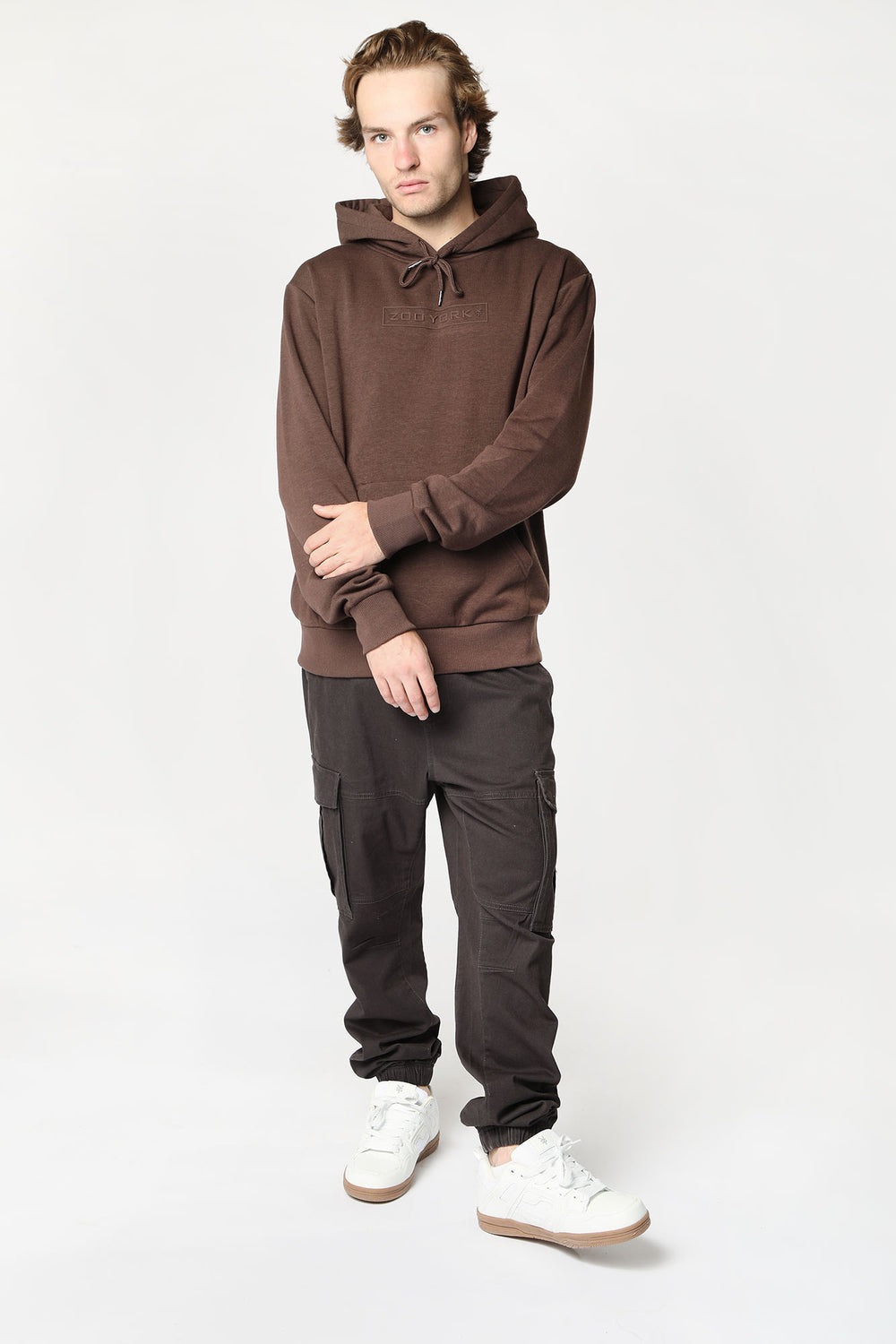 Haut à Capuchon Logo Zoo York Homme Brun