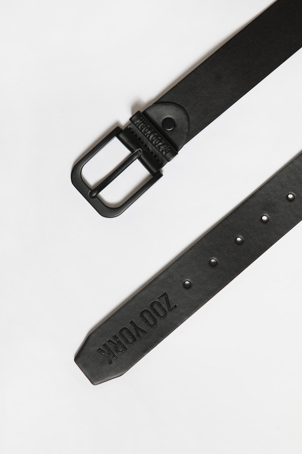 Zoo York Mens Matte Black Belt Black